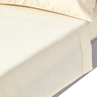 BETTLAKEN ohne Gummizug, Ägyptische Baumwolle, Fadendichte 1000 - Creme, Textil (240/275cm) - Homescapes