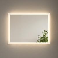 BADSPIEGEL mit Explosionsgeschützte Folie Beleuchtung 80/60 cm - Transparent, Glas (80/60/3.5cm) - EMKE