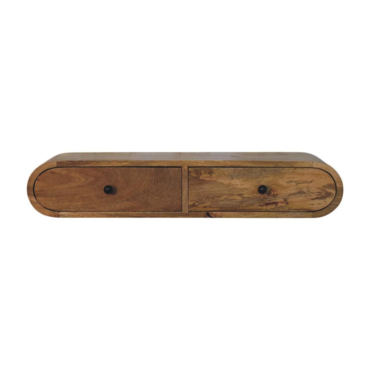 KONSOLE Contour, wandmontiert - Braun, Holz (80/15/32cm) - Artisan Furniture