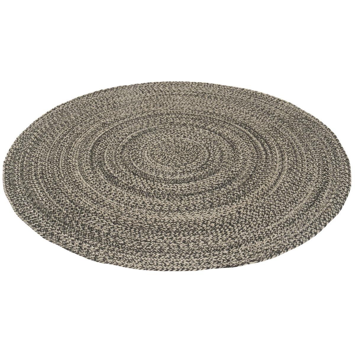 NATURFASER TEPPICH HANDGEFERTIGT JUTE KAYA RUND - Anthrazit, Textil (120/120cm) - Pergamon