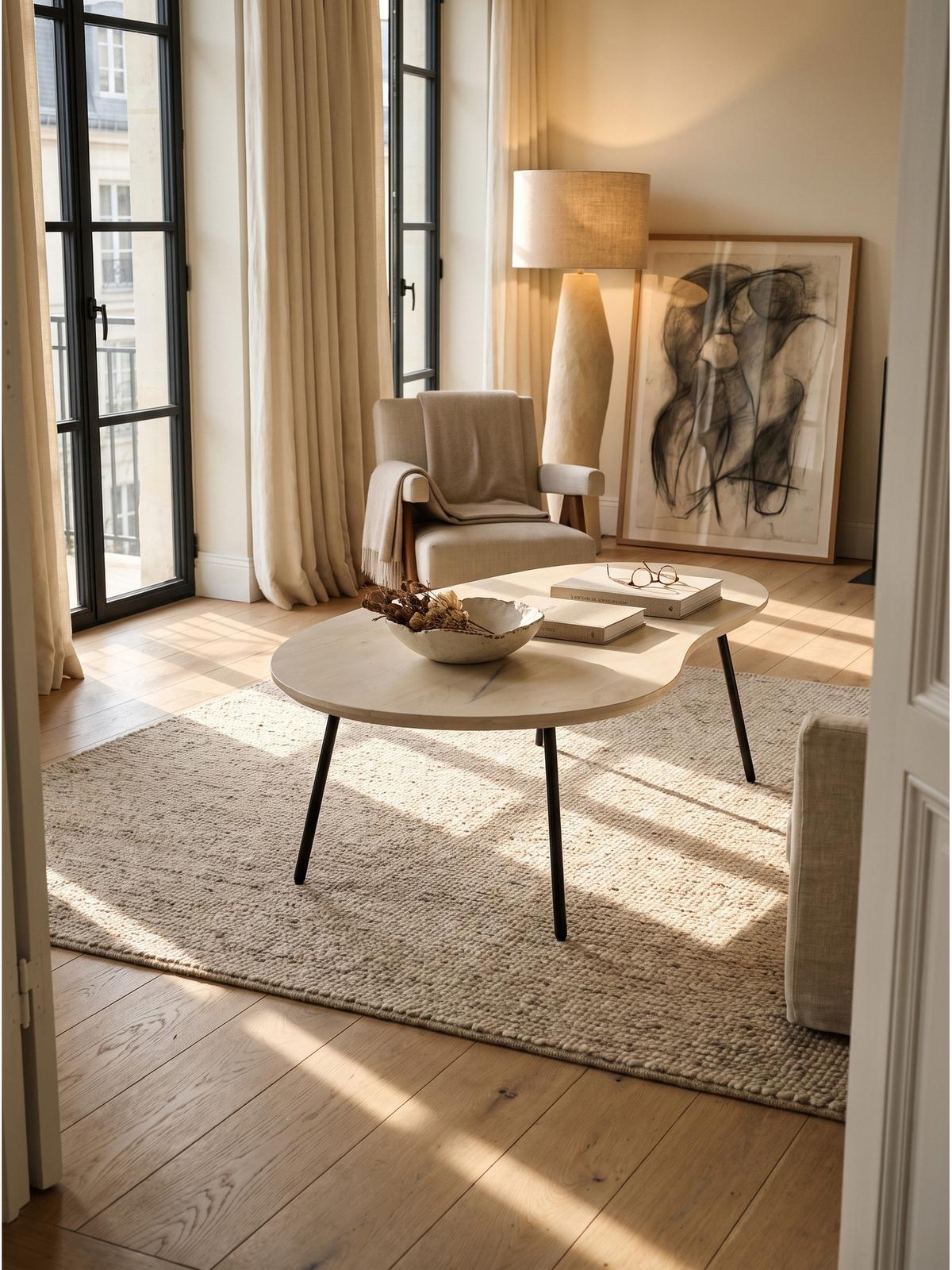 SOFATISCH CALABRIA, Mango Massivholz, in Nierenform, Weiß-Mango, 122 x 63 x 36 cm - Schwarz/Weiß, Holz/Metall (63/122/36cm) - KADIMA DESIGN