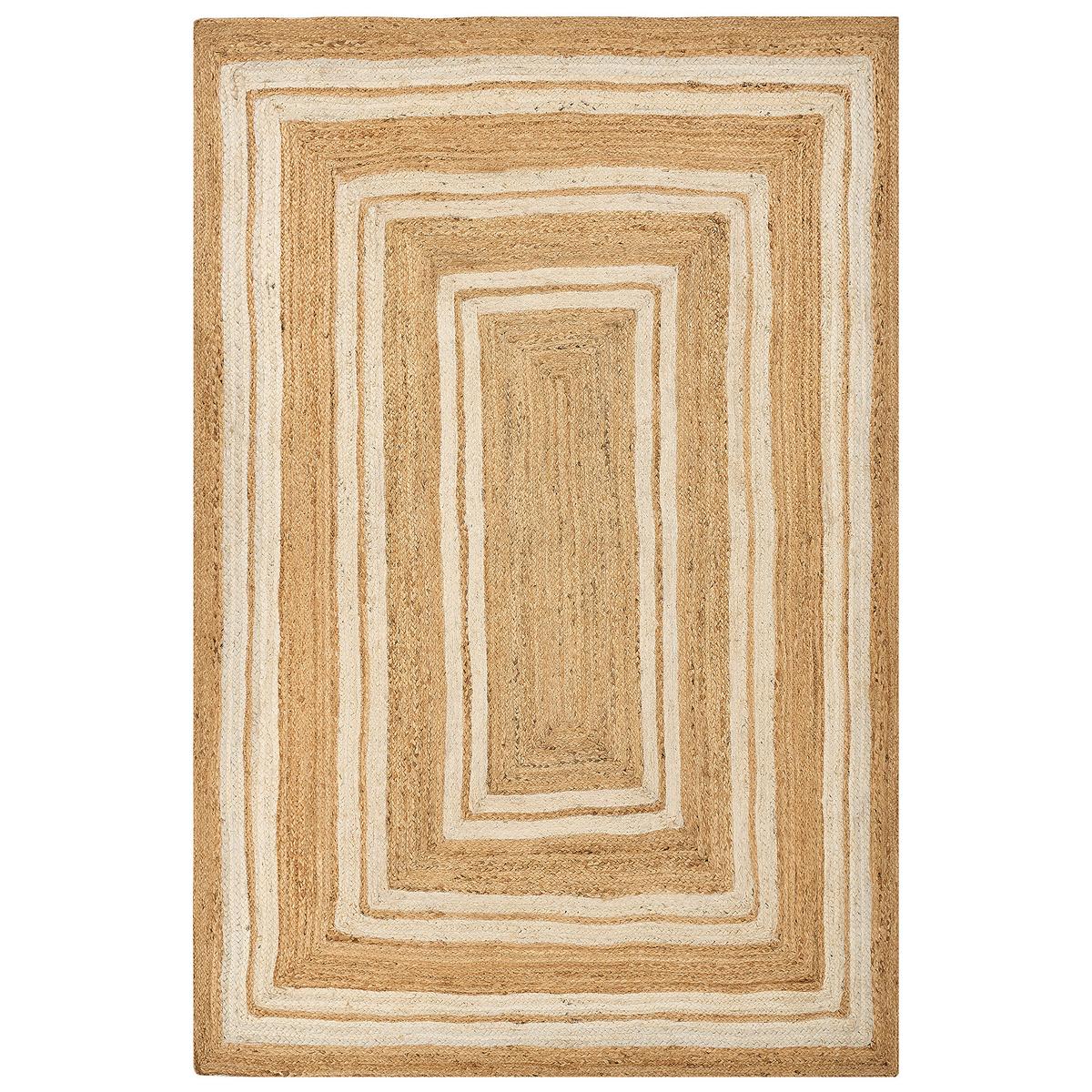 TEPPICH geflochten Beige 200/300 cm Elmali - Beige, Naturmaterialien (200/300cm) - Beliani