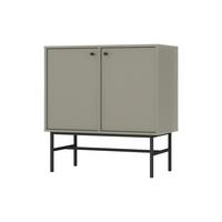 KOMMODE TORINO 84/86/41 cm mit 2 Türen Hellgrün - Hellgrün/Grau, Holzwerkstoff (84/86/41cm) - MASSENO