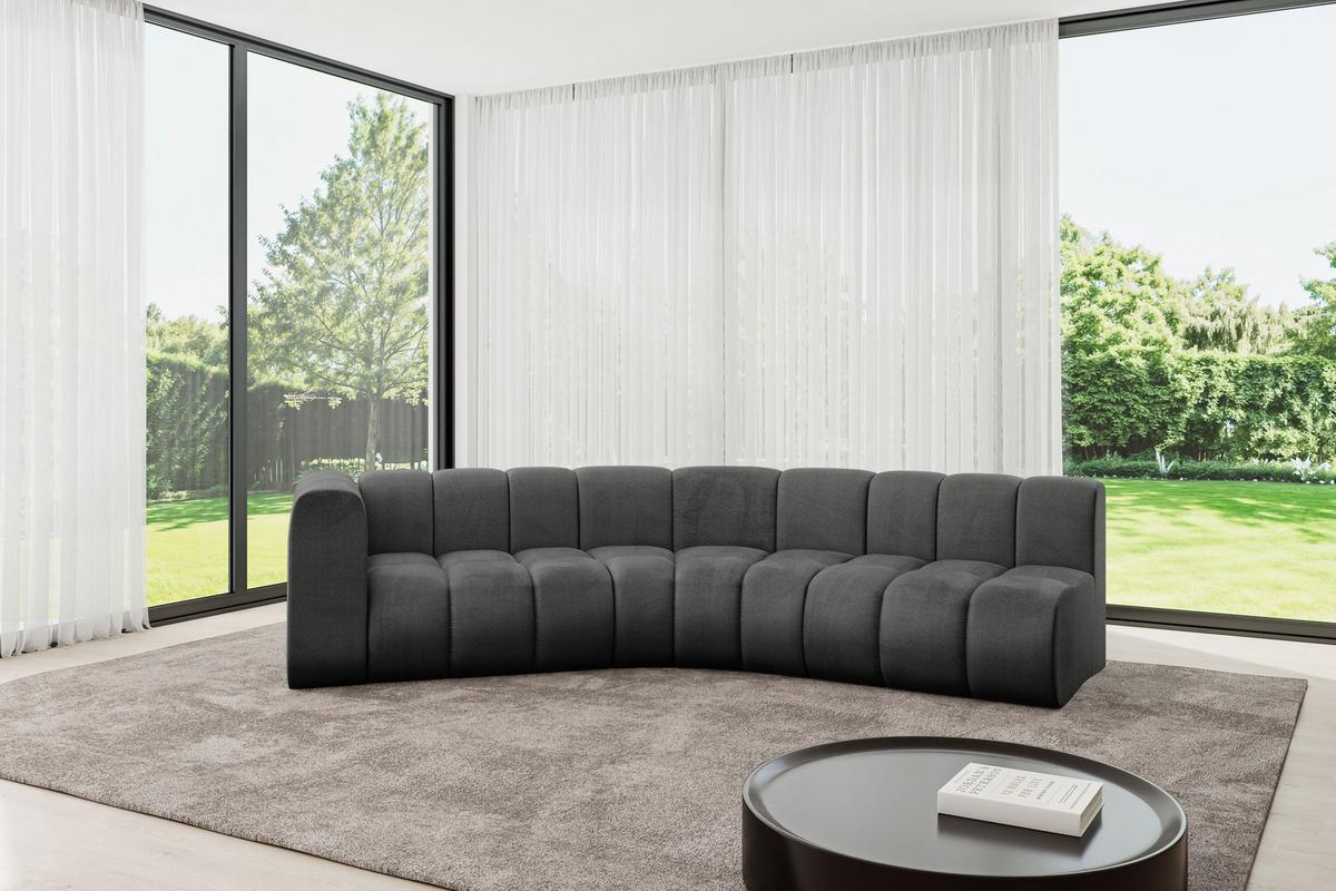 ECKSOFA modulares Sofa Karex-L1 - 308x194x70 cm Dunkelgrau - Dunkelgrau, Holzwerkstoff/Textil (308/194cm) - ALTDECOR