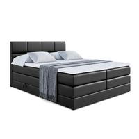 BOXSPRINGBETT ARDENI KING - 140x200 - H3/H4 - Schwarz Hochglanz - Schwarz Hochglanz, Holzwerkstoff (140/200cm)