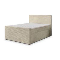 BOXBETT NOLEN 140x200 cm mit Matratze und Topper - Creme - Creme, Holz (140/200cm) - MASSENO