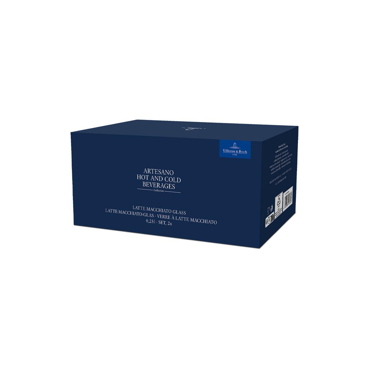 LATTE-MACCHIATO-GLÄSER Artesano Hot & Cold transparent 250 ml 2er Set - Transparent, Glas (0.25L) - Villeroy & Boch