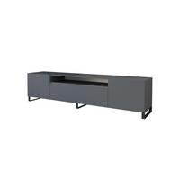 LOWBOARD ELIO-S 200x53x41 cm - Graphit - Graphitfarben/Schwarz, Holzwerkstoff (200/53/41cm) - ALTDECOR