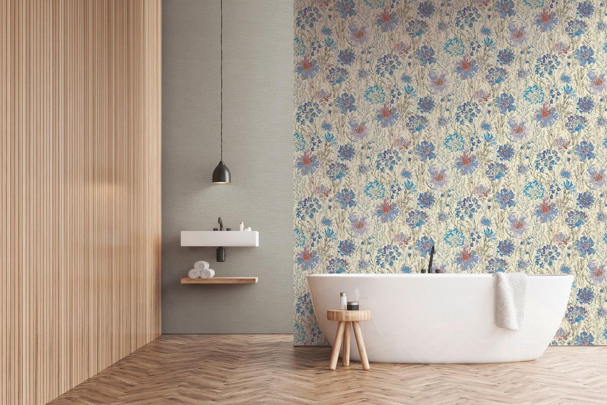 VLIESTAPETE Blau 53/1005 cm - Blau, Textil (53/1cm) - KUNSTLOFT