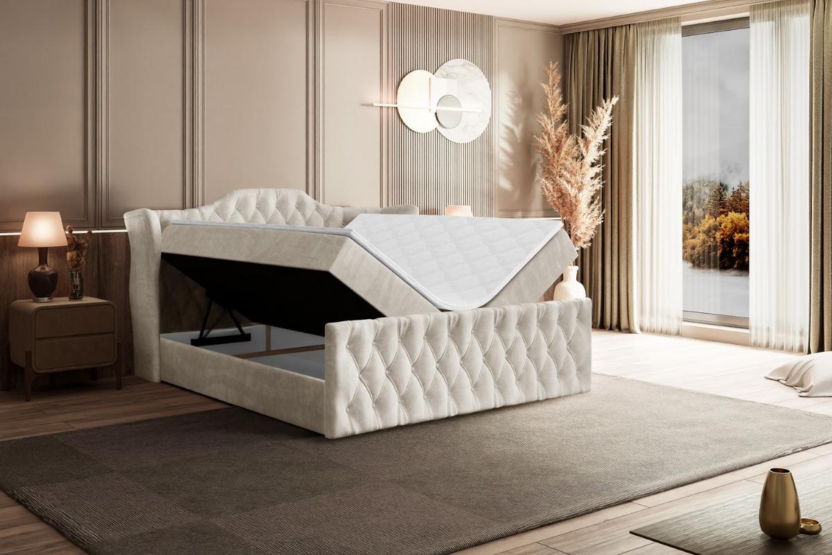 BOXBETT VILA-Z - 140x200 cm - H4 - Ecru - Ecru, Holzwerkstoff (140/200cm) - ALTDECOR