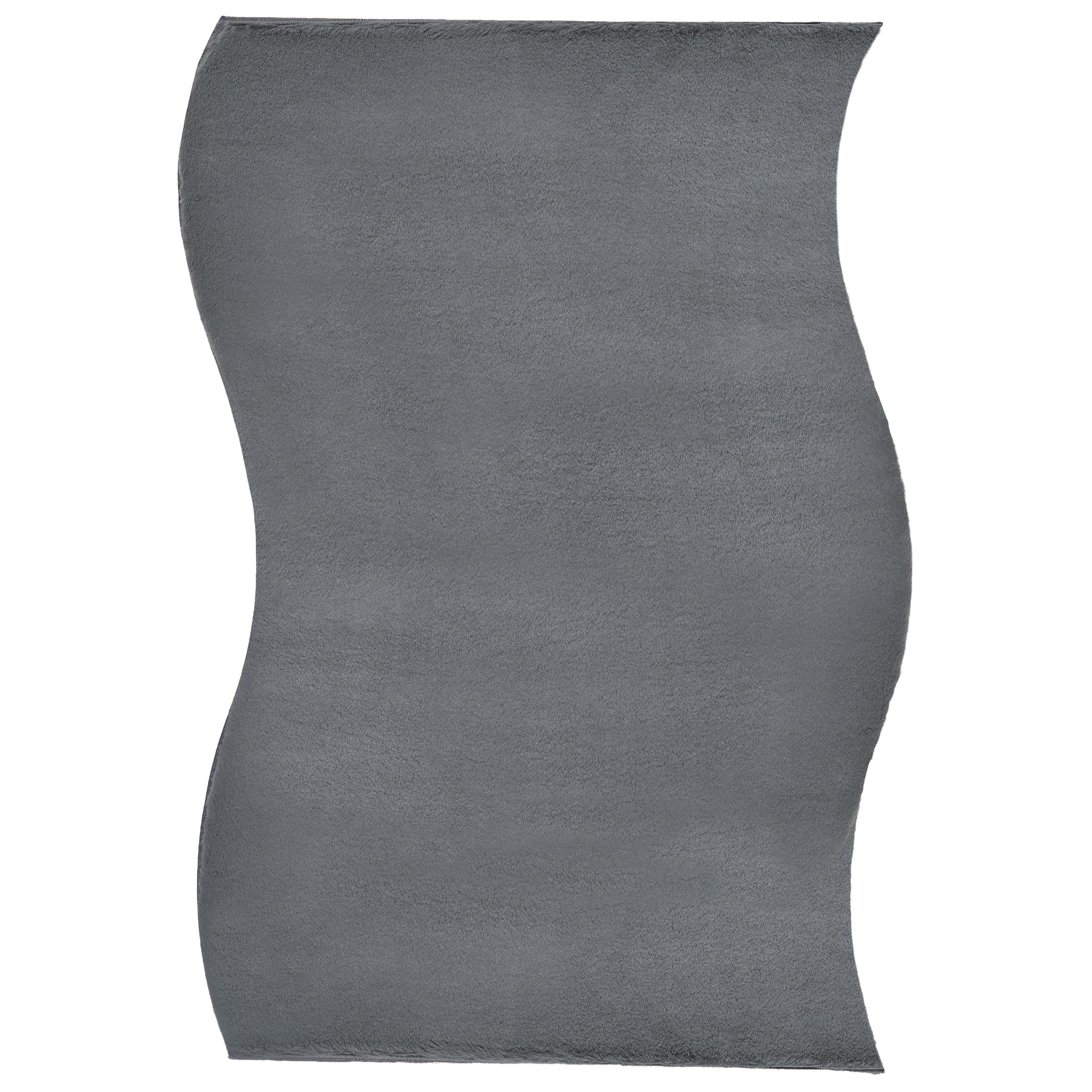 TEPPICH Dunkelgrau 160/230 cm Tangra - Dunkelgrau/Grau, Kunststoff (160/230cm) - Beliani