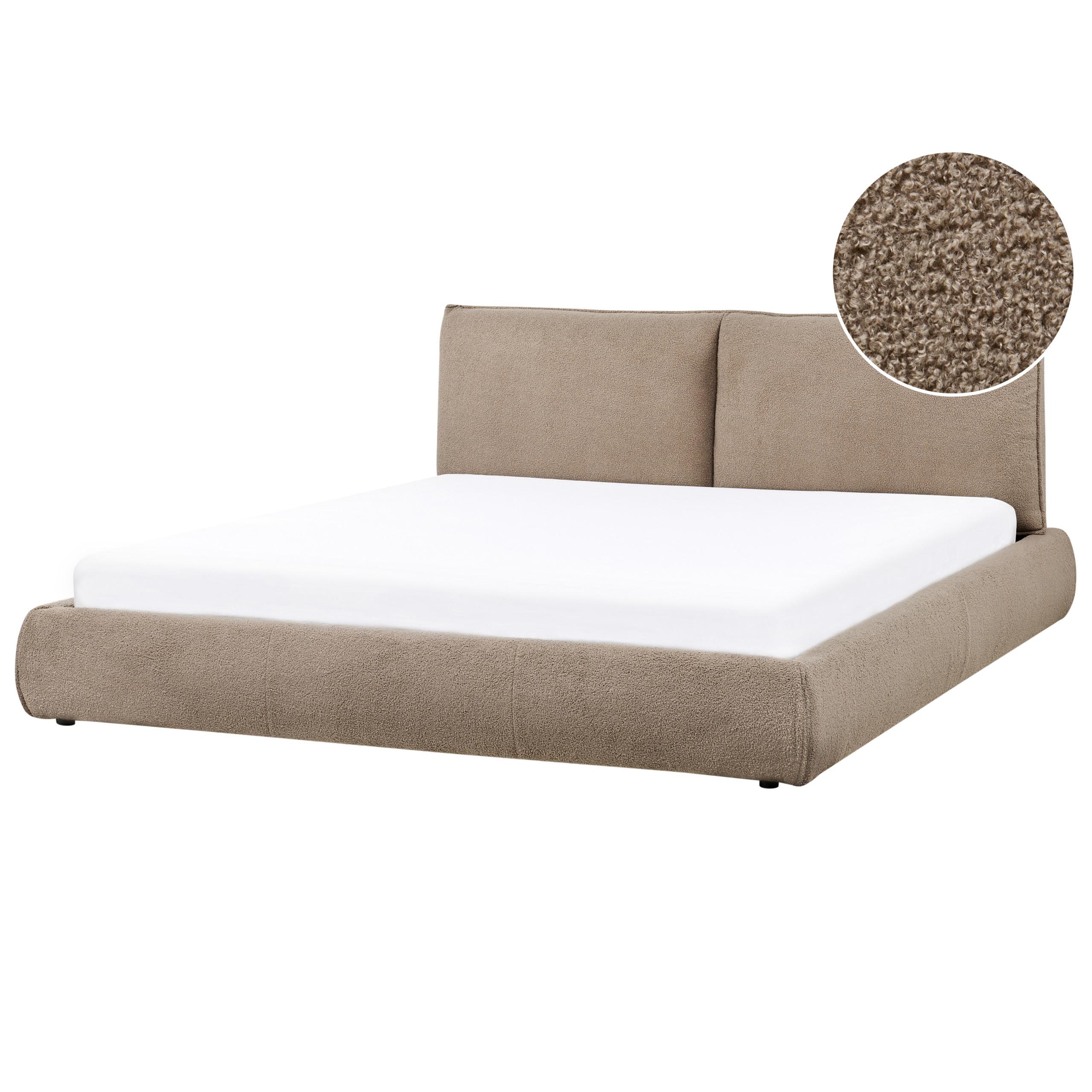 POLSTERBETT mit Lattenrost 180x200 cm Beige Vinay - Taupe, Textil (180/200cm) - Beliani