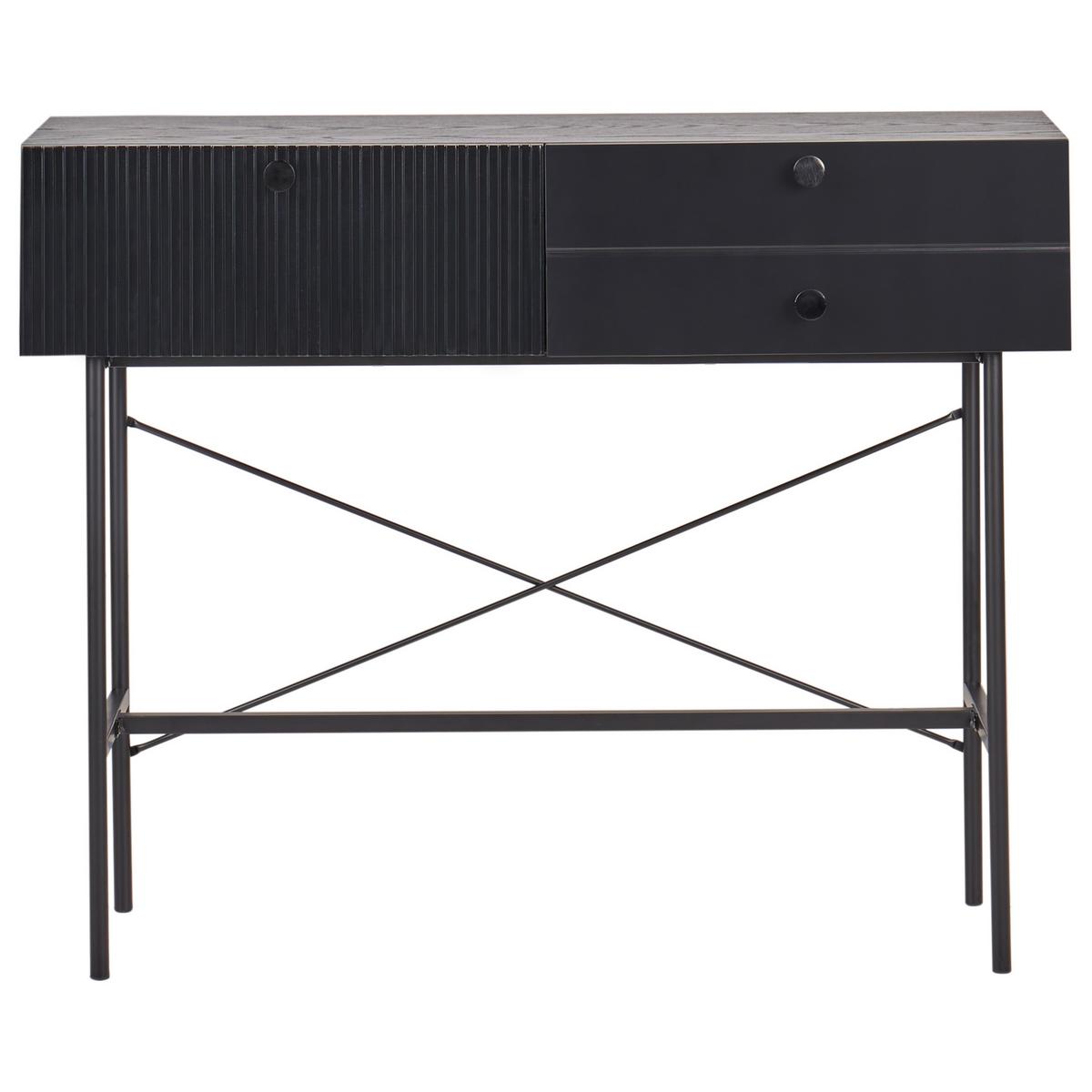KONSOLENTISCH Schwarz Coventry - Schwarz, Holzwerkstoff (32/100/79cm) - Beliani
