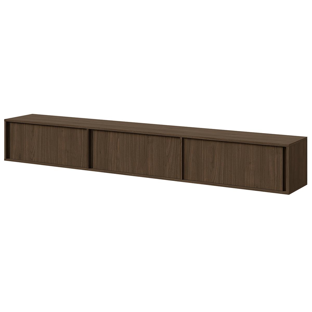 WOHNWAND Vero 2-teilig Wohnzimmer-Set mit TV-Lowboard und Hochschrank, Walnussfarben - Walnussfarben, Holzwerkstoff (230/185/35cm) - Beautysofa