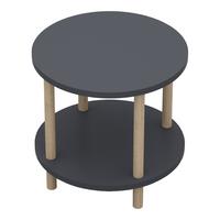 BEISTELLTISCH Ves - Grau, Holzwerkstoff (42/42/49cm) - [en.casa]