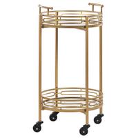 SERVIERWAGEN Metall Gold Farley - Goldfarben/Schwarz, Metall (42/75/42cm) - Beliani