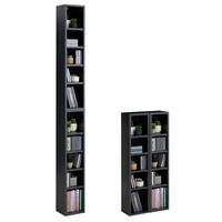 CD/DVD- REGAL CHART Beton dunkel - Dunkelgrau, Holzwerkstoff (20/186/17cm) - CARO-Möbel