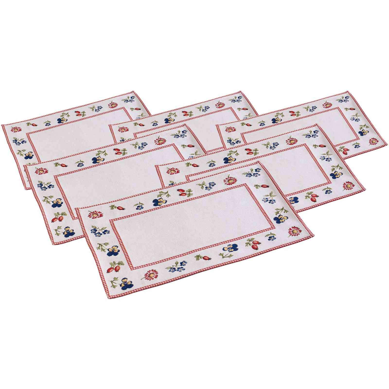 PLATZESETS Petite Fleur bunt 49 x 32,5 cm 6er Set - Multicolor, Textil (49/32.5/2cm) - Villeroy & Boch