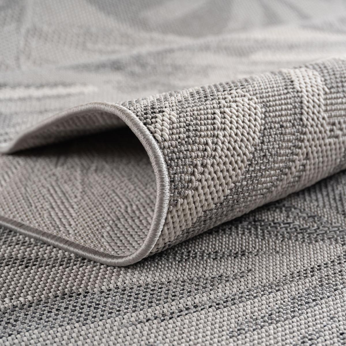 TEPPICH Outdoor VENTOUX in Grau, im Ethno-Stil, 280 x 370 cm - Grau, Textil (370/280cm) - KADIMA DESIGN