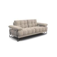 SOFA BUBBARA 2,5-Sitzer, beige - Beige/Schwarz, Holz/Textil (215/87/96cm) - Wozimo