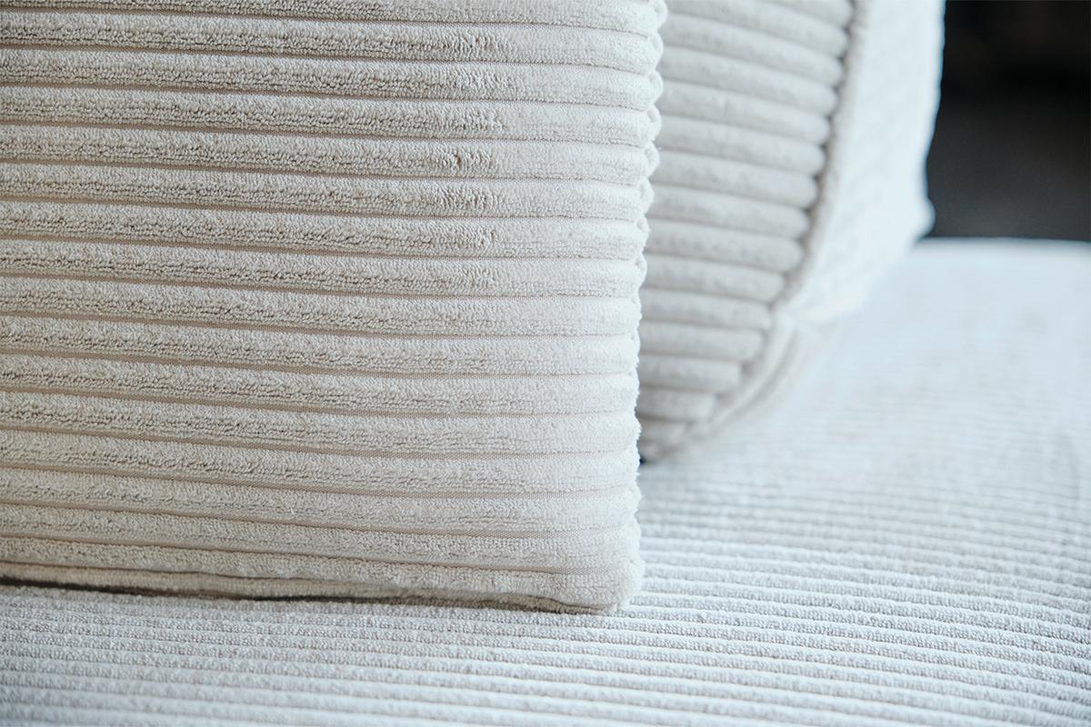 HOCKER MIT RÜCKENKISSEN WIOLO SOFT Hellgrau Cord - Hellgrau/Schwarz, Kunststoff/Textil (111/84/111cm) - KAWOLA