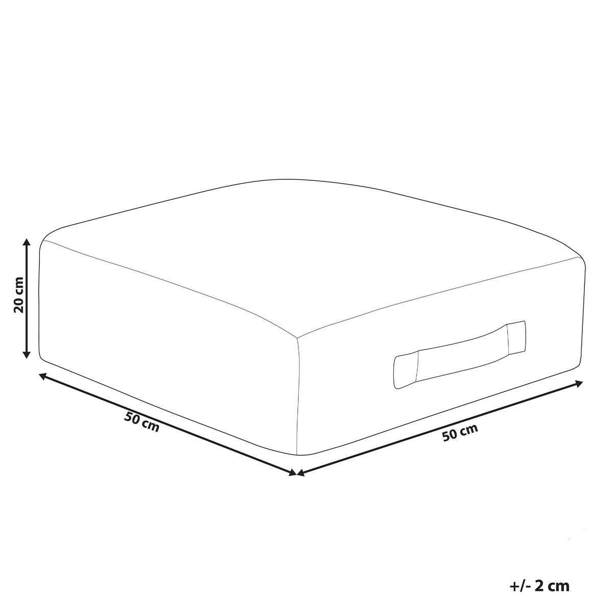 POUF Baumwolle Hellrot Shasa - Hellrot, Textil (50/20/50cm) - Beliani