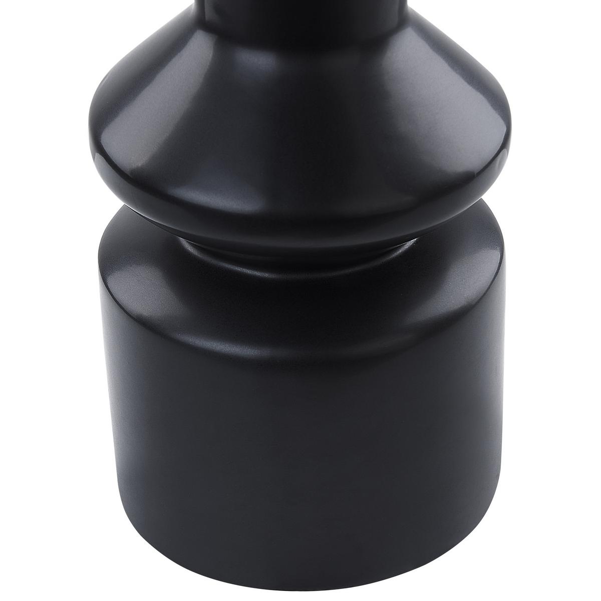 BLUMENVASE Dolomit schwarz Peania - Schwarz, Keramik (30cm) - Beliani
