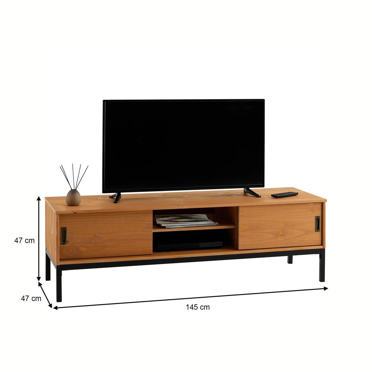 LOWBOARD SELMA - Hellbraun, Holz (145/47/47cm) - IDIMEX
