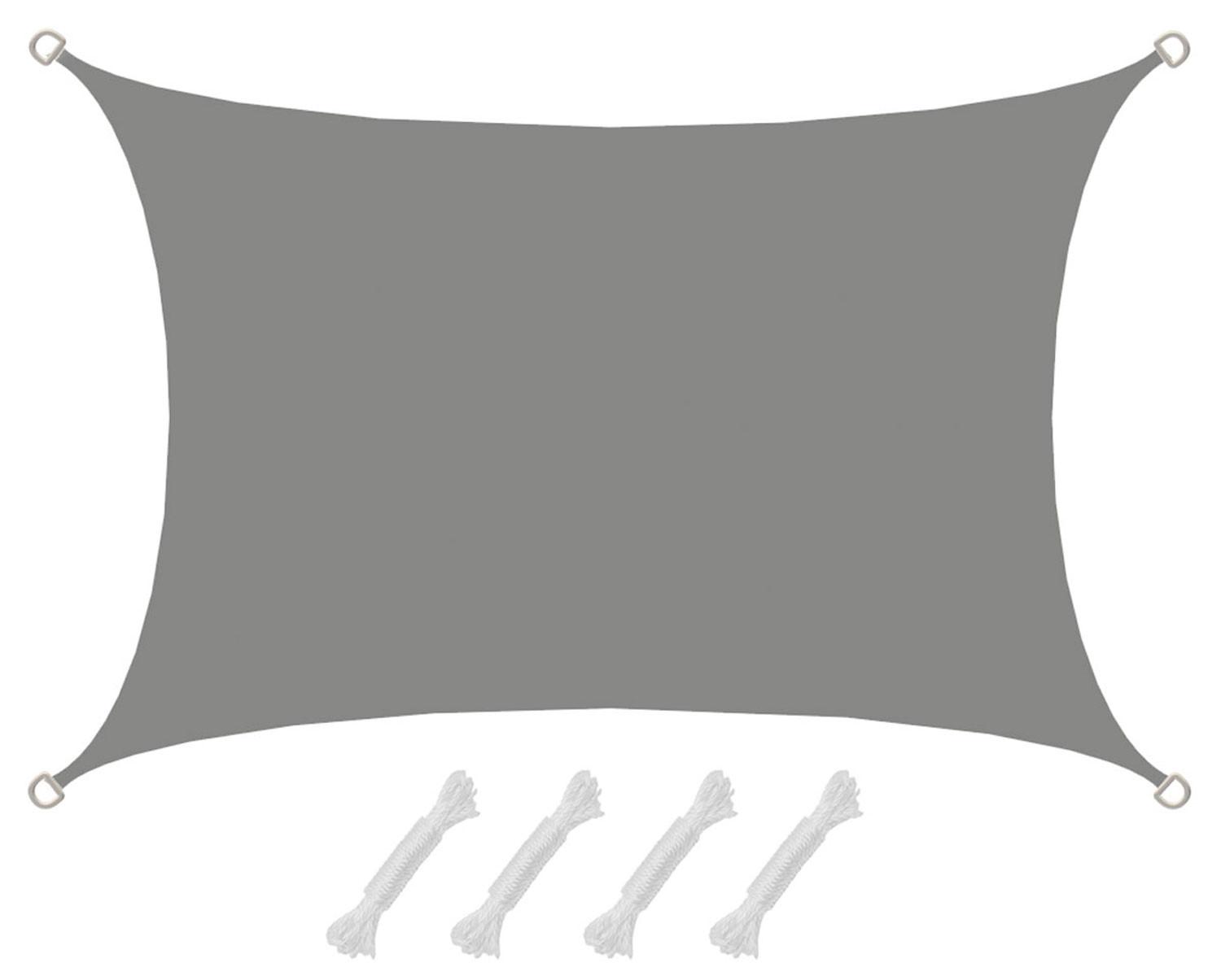 SONNENSEGEL 200/300 cm grau, rechteckig - Grau, Kunststoff (200/300cm) - Amanka