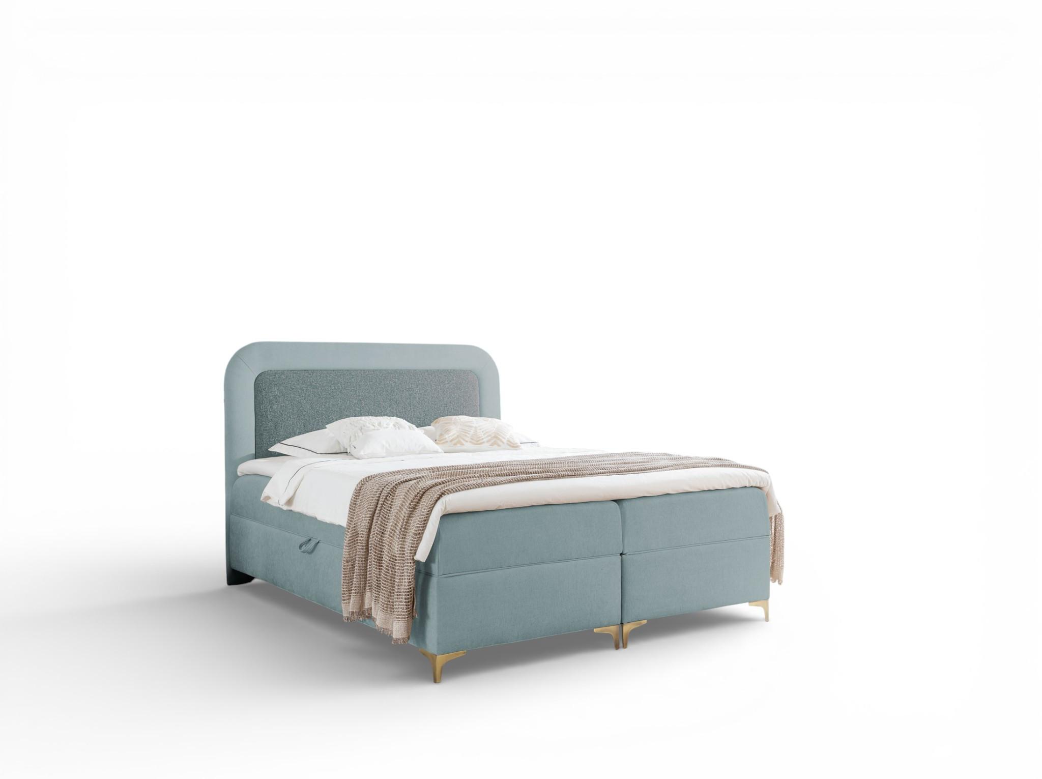 BOXBETT Willow - Blau, Holzwerkstoff/Textil (120/200cm) - Fun Möbel