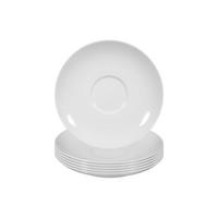 MILCHKAFFEEUNTERTASSEN Rondo/Liane weiß ø 16 cm 6er Set - Weiß, Keramik (16cm) - Seltmann Weiden
