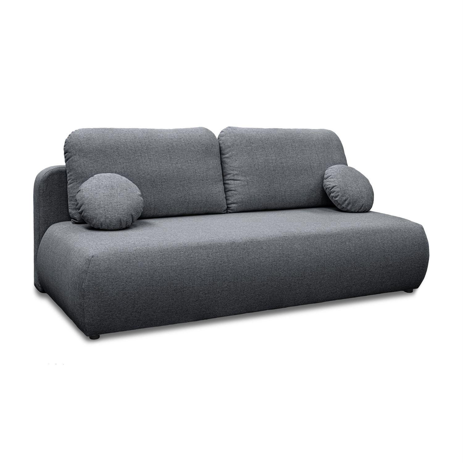 SCHLAFSOFA CLAIRE, zweisitzig, mit Schlaffunktion, Neve 90 - Grau, Textil (208/90/95cm) - Lookway