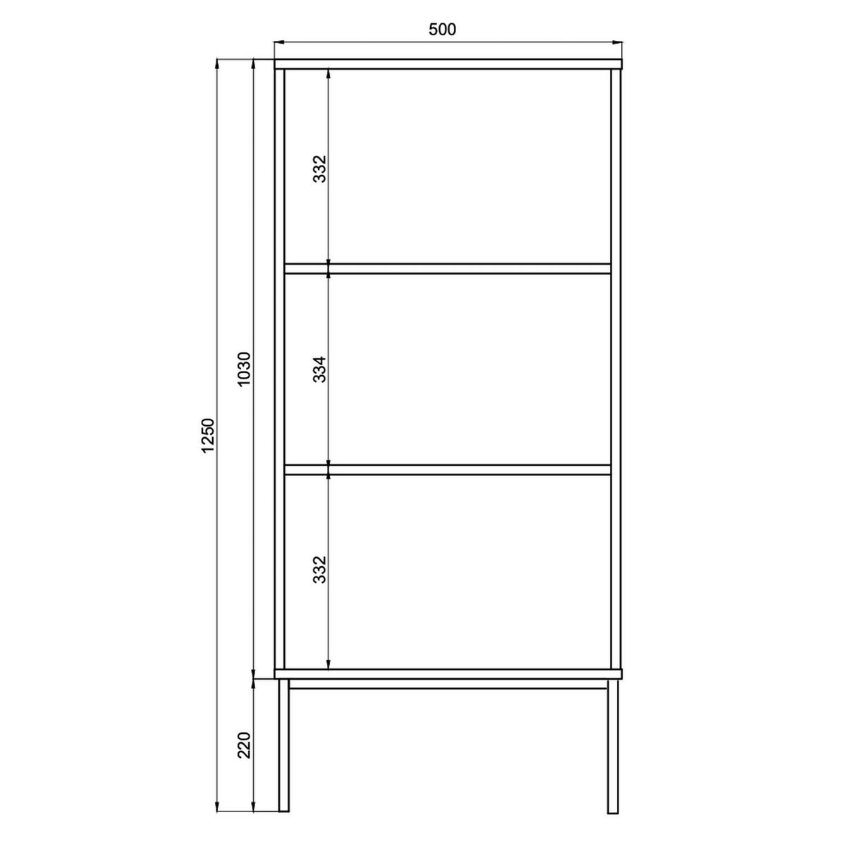 SCHUHSCHRANK Veldio mit 3 Klappen Greige mit goldenem Metallgestell 50 cm - Taupe/Goldfarben, Holzwerkstoff/Metall (50/125/30cm) - Selsey