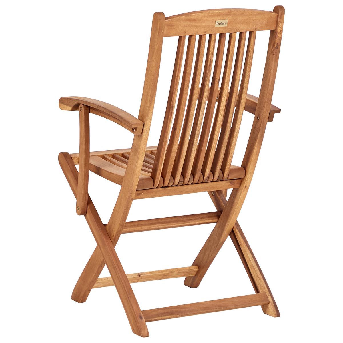 GARTENSTUHL 2er-Set Hellgrau Maui Premium - Hellgrau/Braun, Holz (46/92/48cm) - Beliani