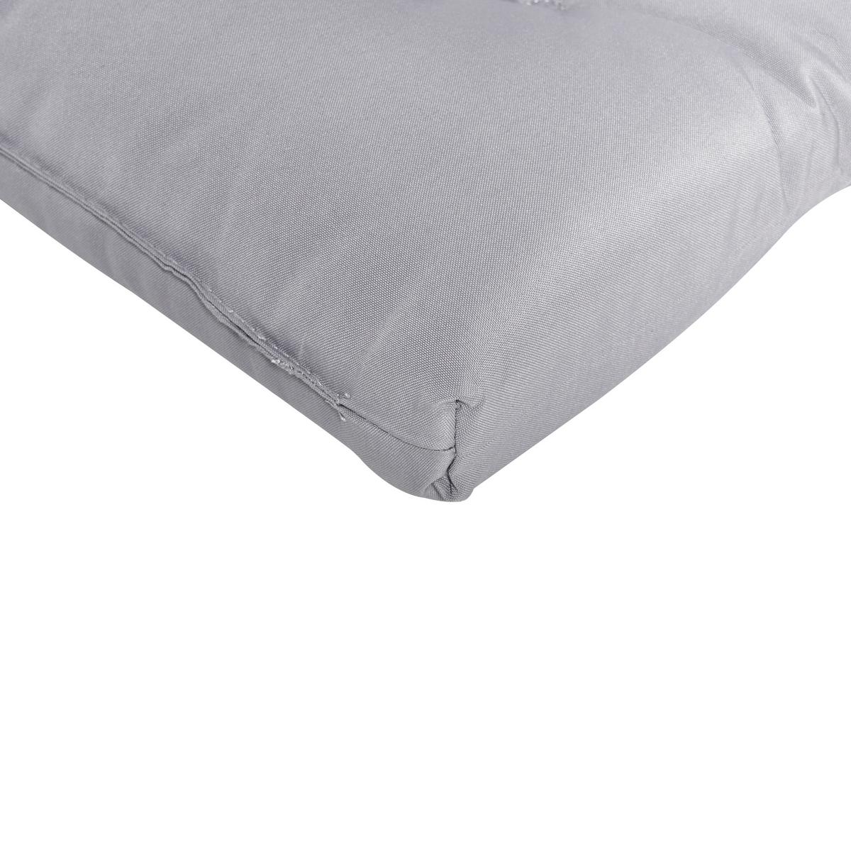 LIEGENAUFLAGE Hellgrau 56/192 cm Cesana Premium - Hellgrau, Textil (192/5/56cm) - Beliani