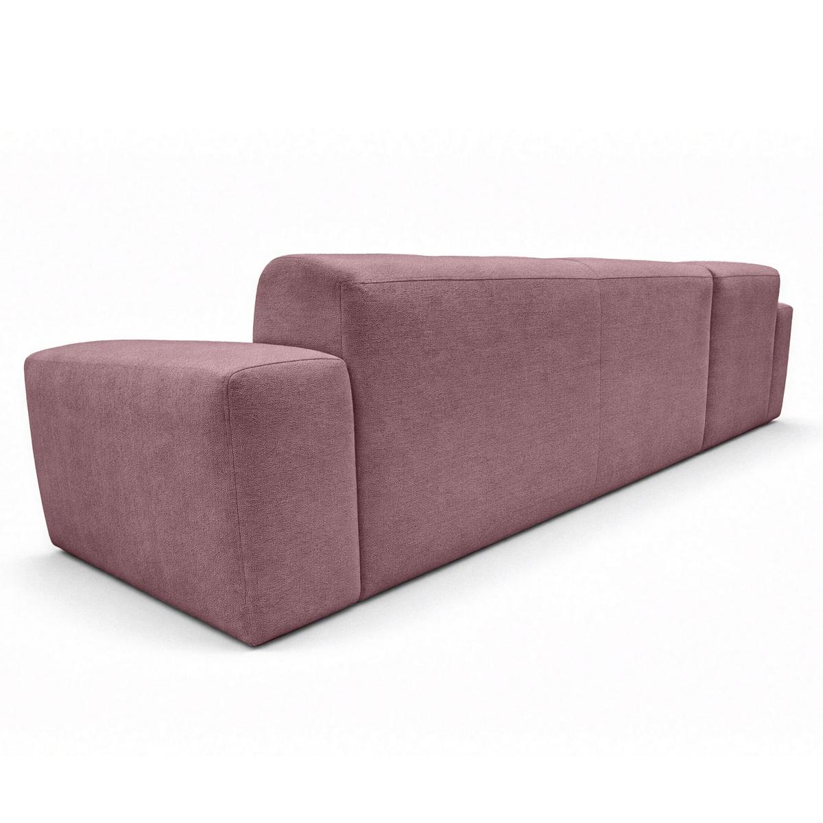 ECKSOFA L Form Corlu Rosa 310/165/78 cm – stilvolle kleine Eckcouch Links - Schwarz/Rosa, Kunststoff/Textil (310/165cm) - AX Living