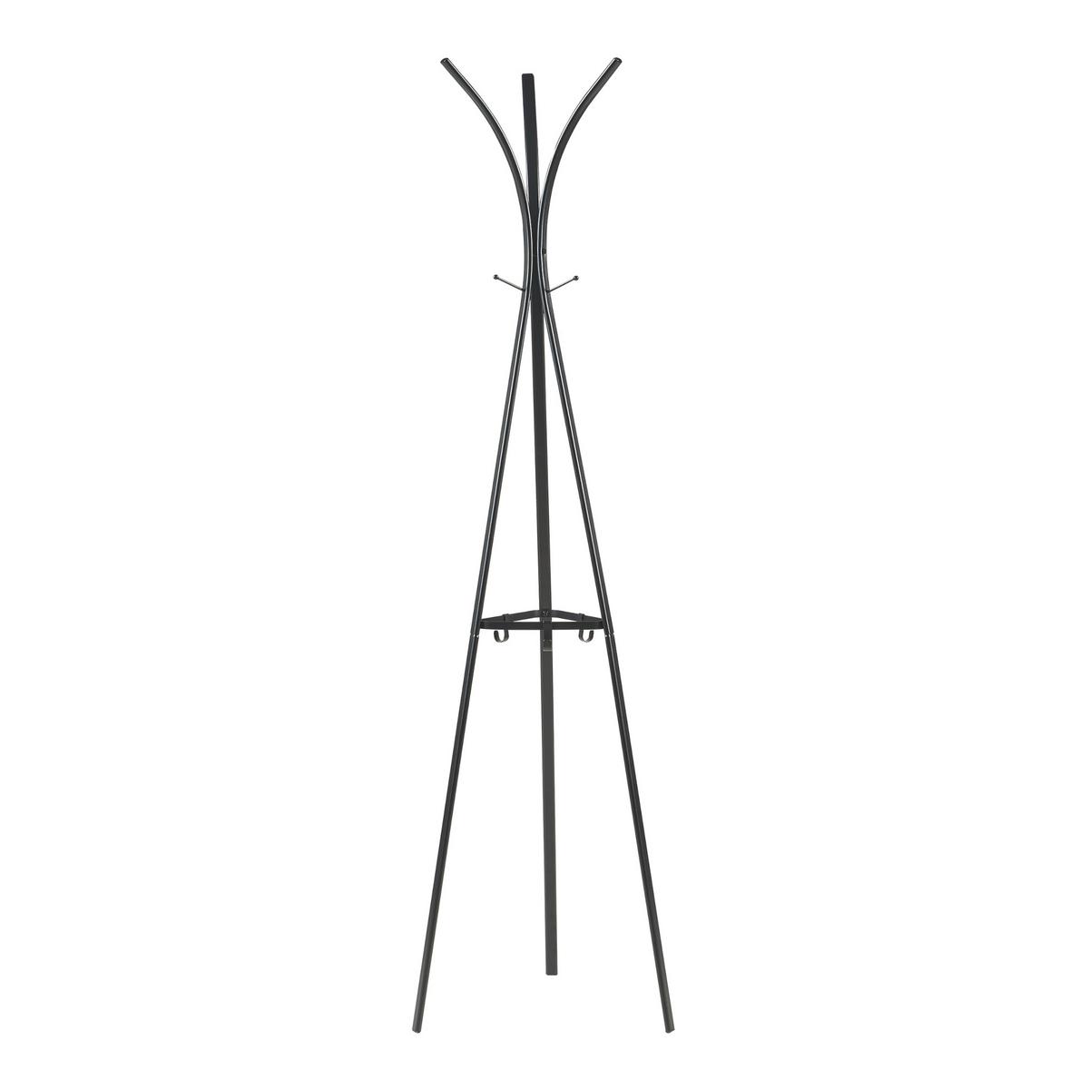 GARDEROBENSTÄNDER Vevelstad - Schwarz, Metall (52.5/181/52.5cm) - [en.casa]