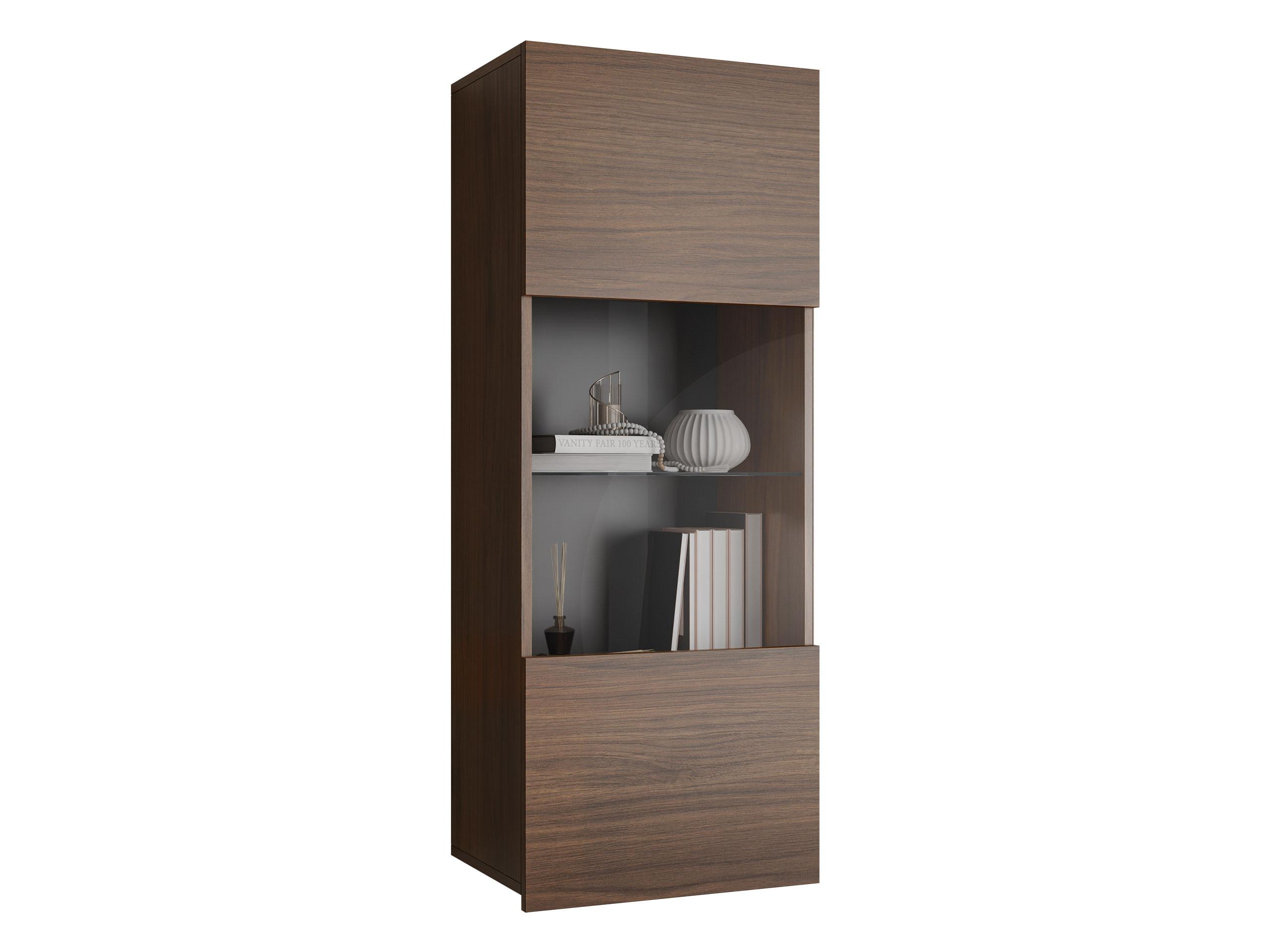 HÄNGEVITRINE Calabrini 05 - Nussbaumfarben, Holzwerkstoff (45/117/32cm) - MIRJAN24