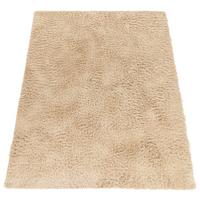 HOCHFLORTEPPICH, einfarbig, aus Polyester, Beige, 160 x 220 cm - Beige, Textil (220/160cm) - KADIMA DESIGN