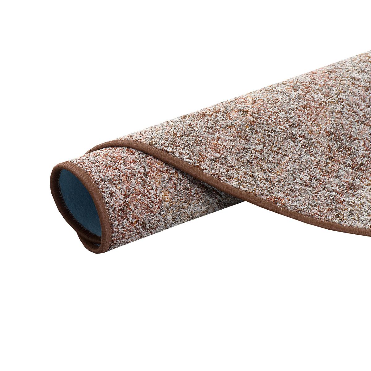 SCHLINGENTEPPICH MEMORY MELIERT RUND - Braun, Textil (100/100cm) - Snapstyle