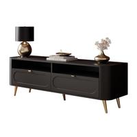 TV-SCHRANK SHADOW II 2S mit Schubladen - Hellbraun/Schwarz, Holzwerkstoff (138/46/40cm) - Lookway