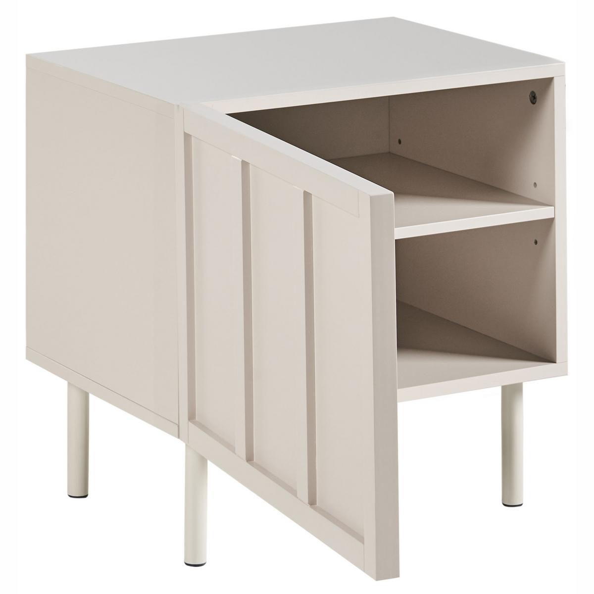 NACHTTISCH Hellbeige Clunes - Beige, Holzwerkstoff (40/50/50cm) - Beliani