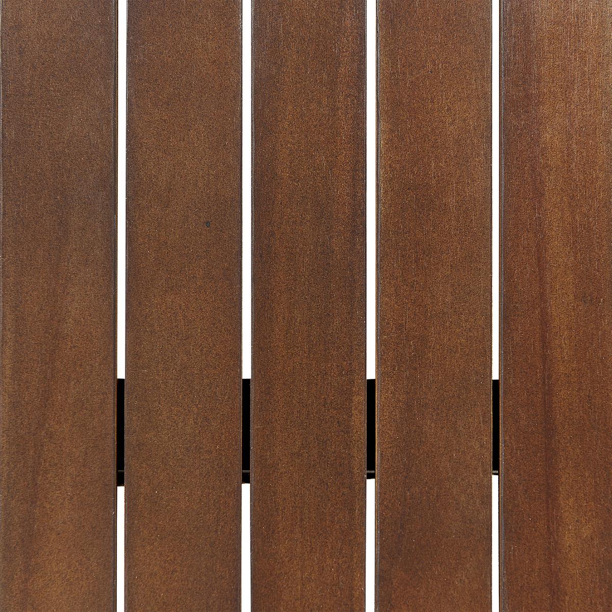 GARTENTISCH Massivholz Dunkler Holzfarbton Amantea - Dunkelbraun, Holz (68/45/73cm) - Beliani
