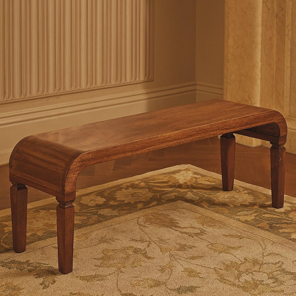 COUCHTISCH mit Amber-Eichen-Finish, abgerundete Beine, braun - Braun, Holz (35/120/43cm) - Artisan Furniture