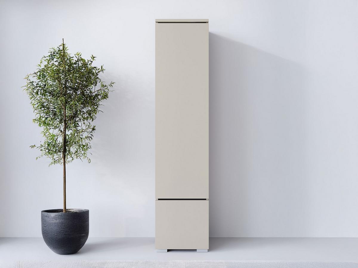HÄNGEVITRINE Vera 001 mit LED Beleuchtung - Kaschmir/Alufarben, Holzwerkstoff/Kunststoff (30/130/33cm) - MIRJAN24