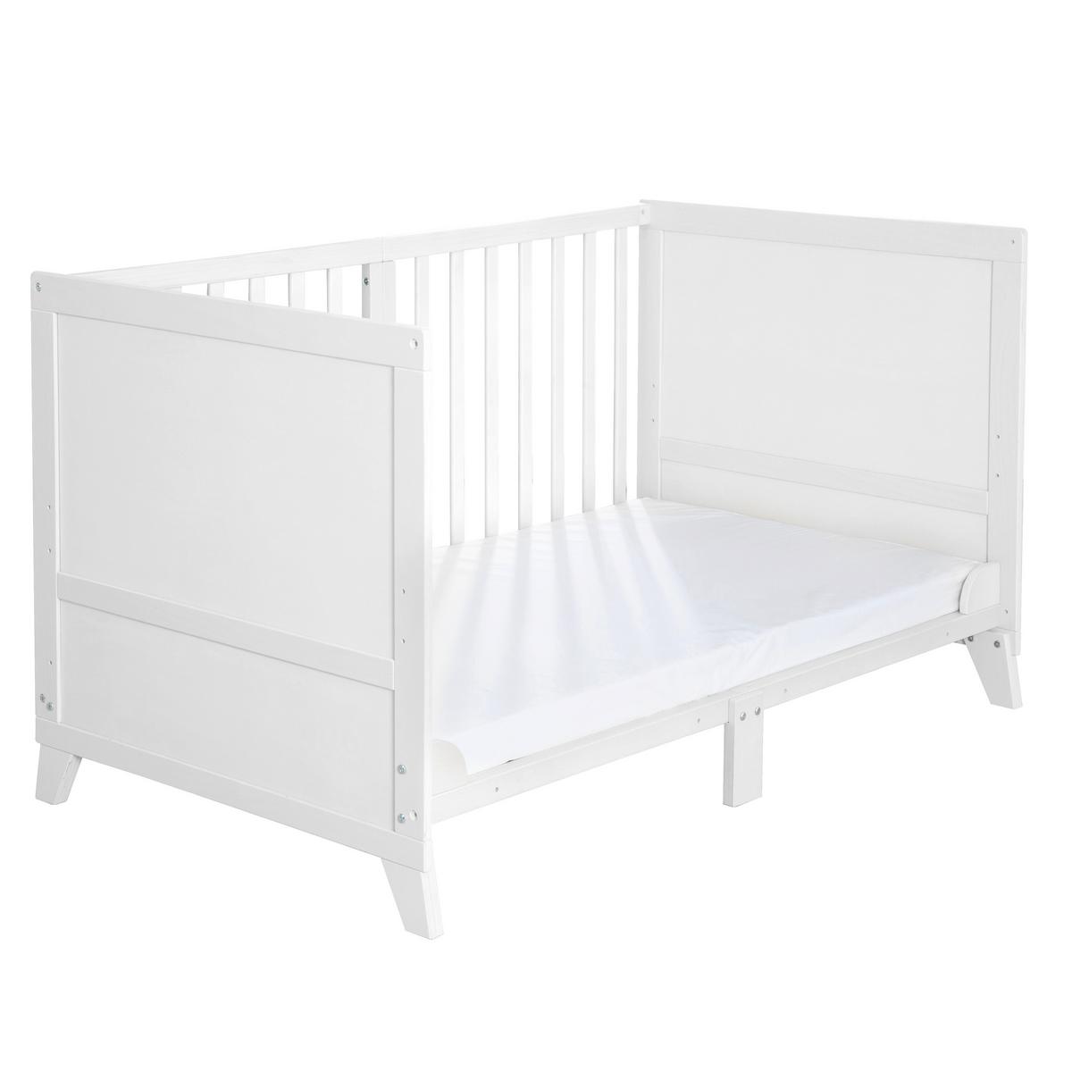 BABYBETTSET 'Wooland Buddies' 70 x 140 inkl. kompletter Ausstattung - Weiß / Pastellgrün - Weiß, Holz (70/140cm) - Roba