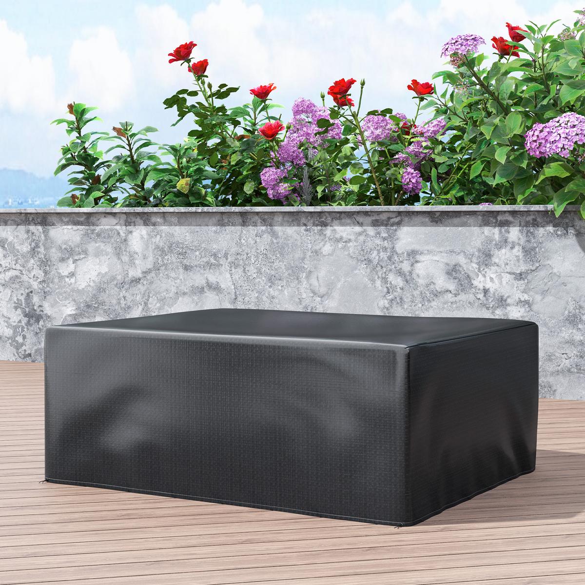 SCHUTZHÜLLE Schwarz, Wetterfest 235/190/90 cm - Schwarz, Kunststoff (190/90/235cm) - Outsunny