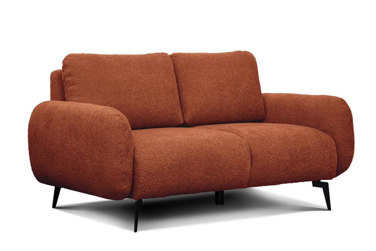 SOFA FEBE 2-Sitzer, dunkelorange - Dunkelorange/Schwarz, Holz/Textil (160/82/96cm) - Wozimo