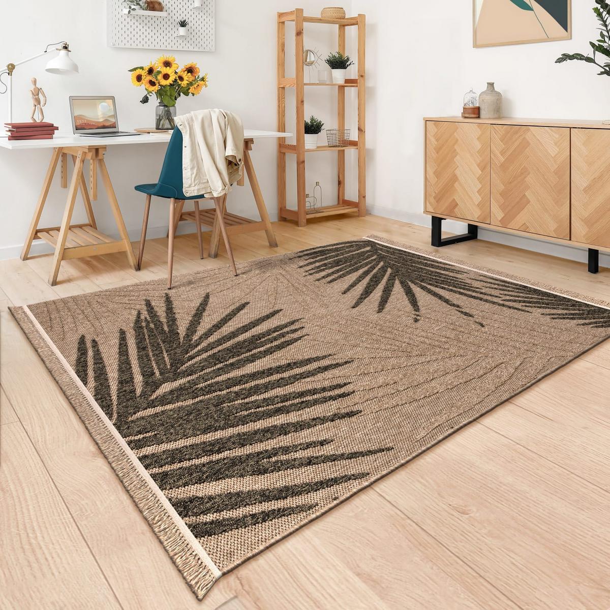 OUTDOORTEPPICH Blatt Beige 160 x 220 cm - Beige, Kunststoff (160/220cm) - TT Home