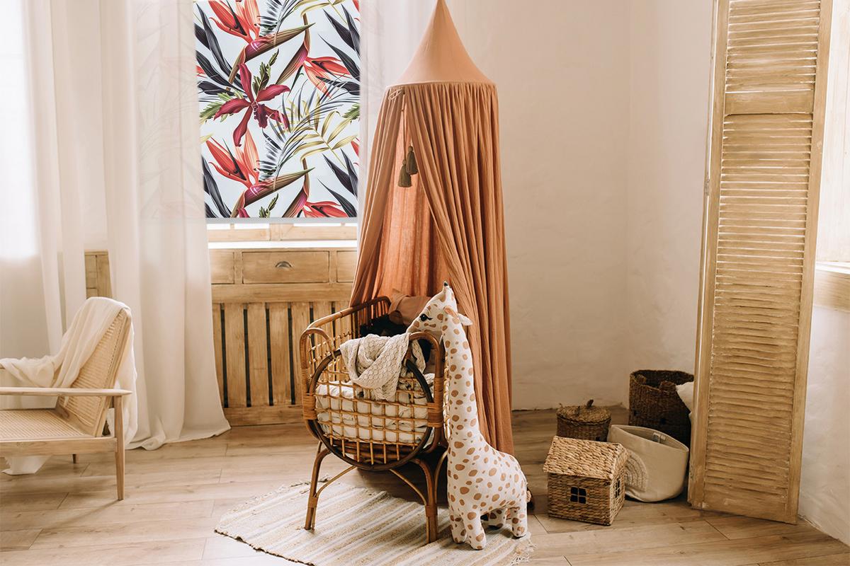 INNENROLLO - Fensterrollo - Rollo - 80x140 cm - Exotische Blätter - Grün, Kunststoff (80/140/0.5cm) - TULUP